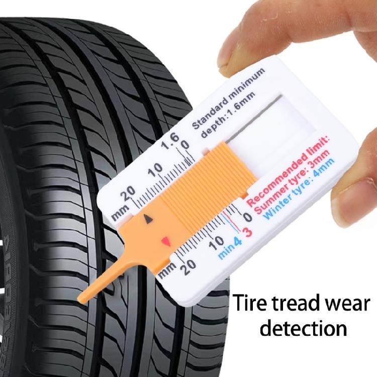 4pcs Small Treading Depth Checker High Seeability Scale Treading Gauges Tool for Quick Tire Inspection on All Vehicle Types