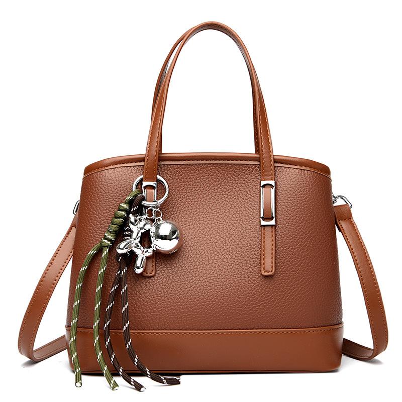 Women's Bag Women's New Soft Leather Portable Shoulder Crossbody Going Out Commuting Mother Bag