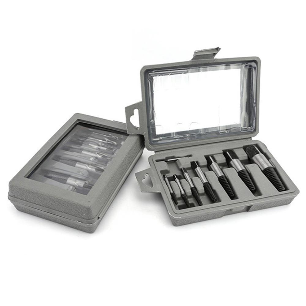 8Pcs Broken Screw Extractor Set High Carbon Steel Drill Bit Damaged Bolt Remover Tool