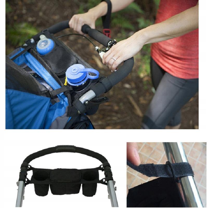 Organizer Holder For Stroller Bottles Bag Double Wide Black