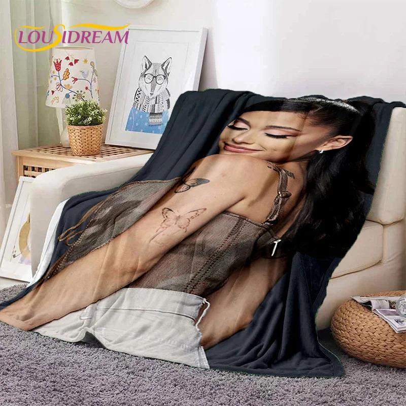 3D Ariana Grande Katze Ari Sänger Weiche Decken, Warme Kuscheldecke Bequeme Decke für Picknick Betten Sofa Zuhause Schlafzimmer Geschenk