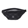 MONOGRAM Polyester One Shoulder Crossbody Fanny Pack Sling Bag Regular Unisex Black Casual