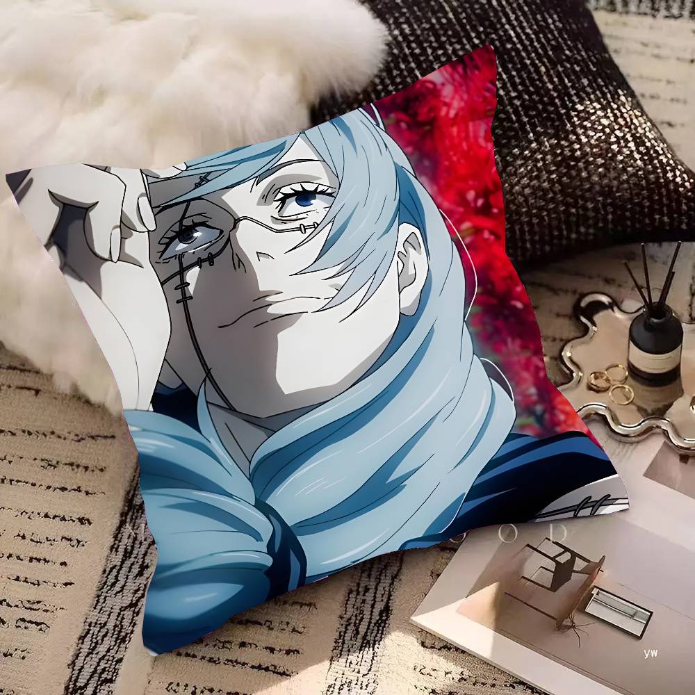 Anime Jujutsu Kaisen Mahito Pillow Case Square Pillow Bedroom Sofa Leisure Comfort Cushion Car Home Decoration