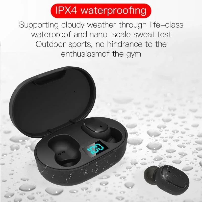 E6S Air Pro Fone Bluetooth Earphones Wireless Headphones LED Display Noise Cancelling Earbuds by Mic Wireless Bluetooth Headset