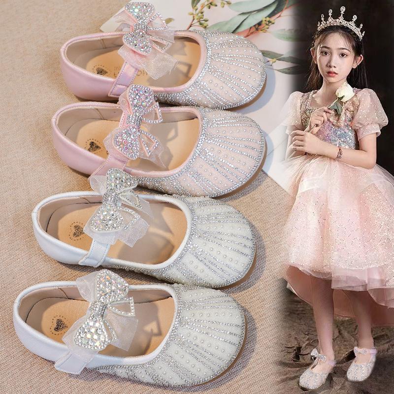 Spring and Autumn Fashion Star Rhinestone Bowknot Girls Beautiful Sandals