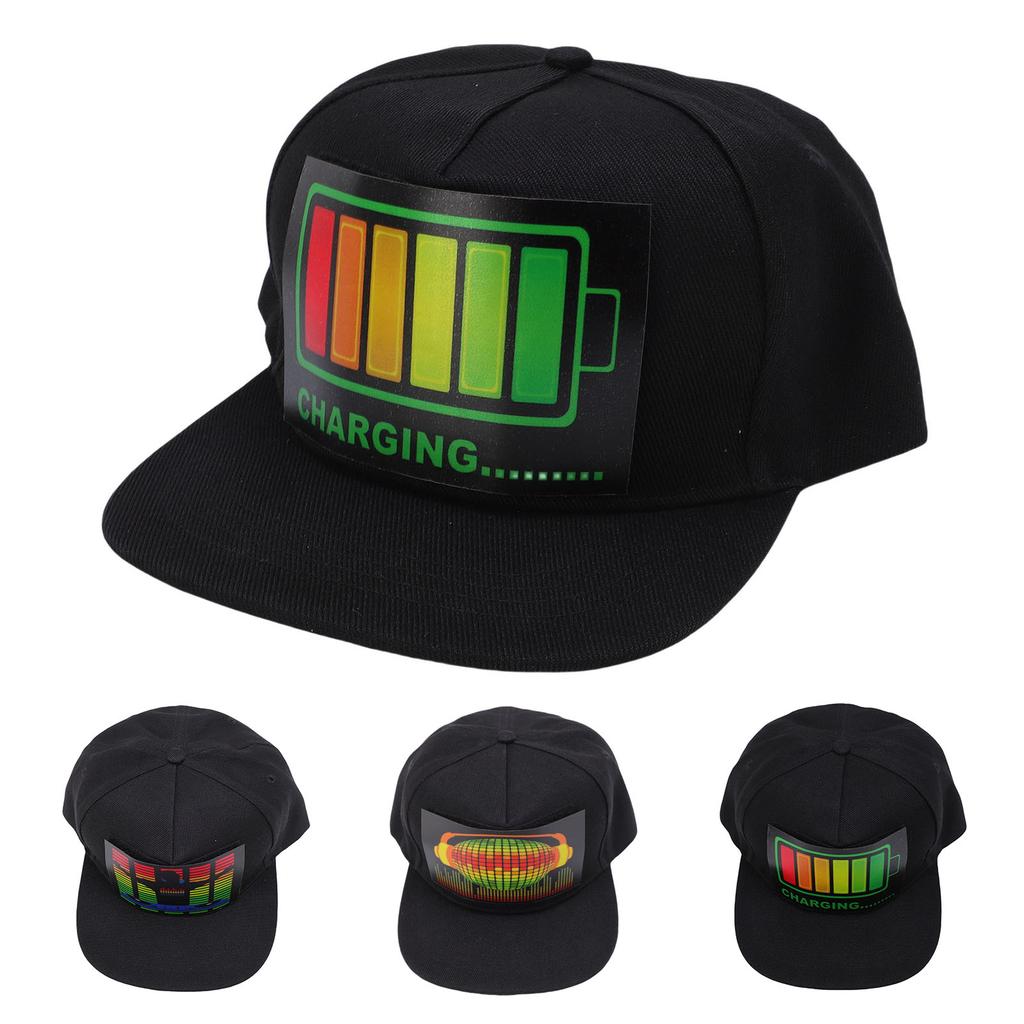 LED Hat Light Up Baseball Cap Sound Activated Luminous Hat for Party Club Festival Stage Performance