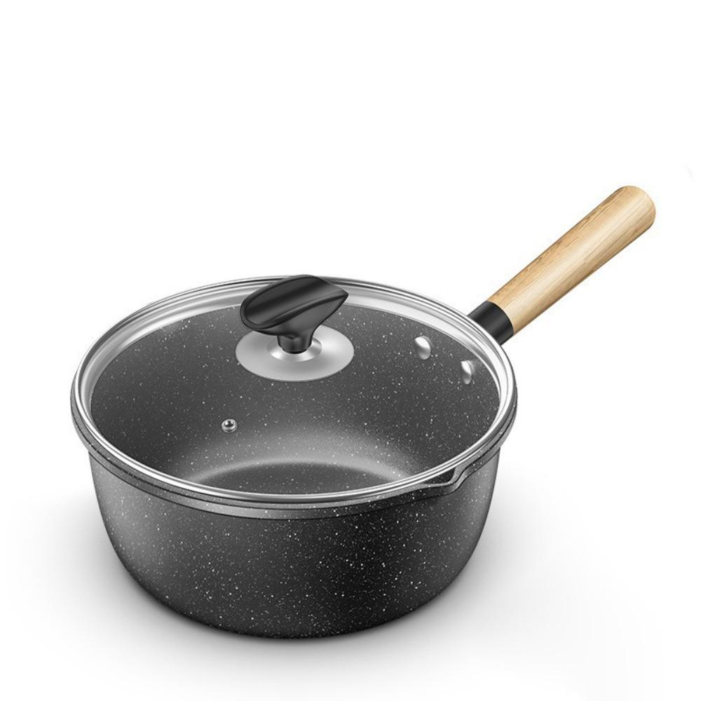 Glass Lid Japanese Style Saucepan Non-stick Noodles Pot Universal Soup Pot  Porridge