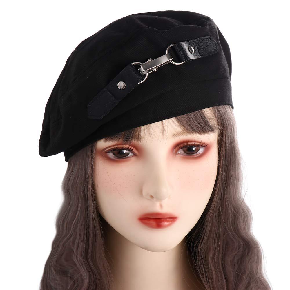 Metal Buckle All-match British Style Women Octagonal Cap Korean Style Hat Painter Hat Retro Beret