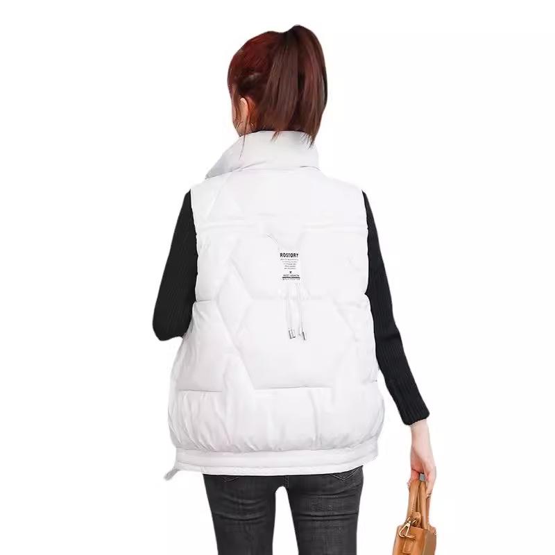 Leave-in cotton vest women's short autumn and winter new vest versatile stand-up collar vest small loose coat