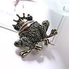 Crystal Frog Brooches for Women Green Color Animal Brooch Pin Luxury Vintage Jewelry Coat Accessories