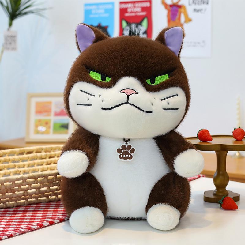 

Новая плюшевая игрушка кот Люцифер с брендовой забавной куклой-котом, кукла для игрового автомата с когтями, обмен подарками 25 cm 0.65kg