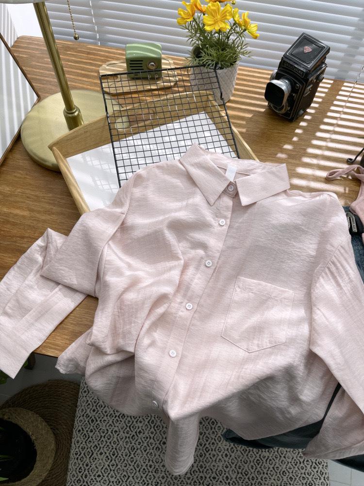 Looking Forward To Summer French Hemp Sunscreen Shirt Women's Hemp Thin Shirt High-end Anti-wrinkle Long-sleeved Jacket