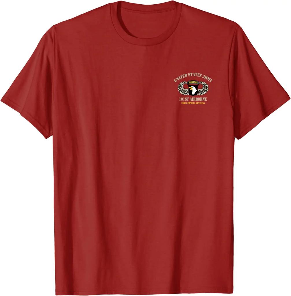 101. US-Luftlandedivision Fallschirmjäger Unisex T-Shirt Kurzarm Freizeit 100% Baumwolle Rundhals Sommer T-Shirt