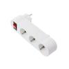 3 Holes EU Standard German Type Extension Socket Conversion Plug Travel Wireless Charger