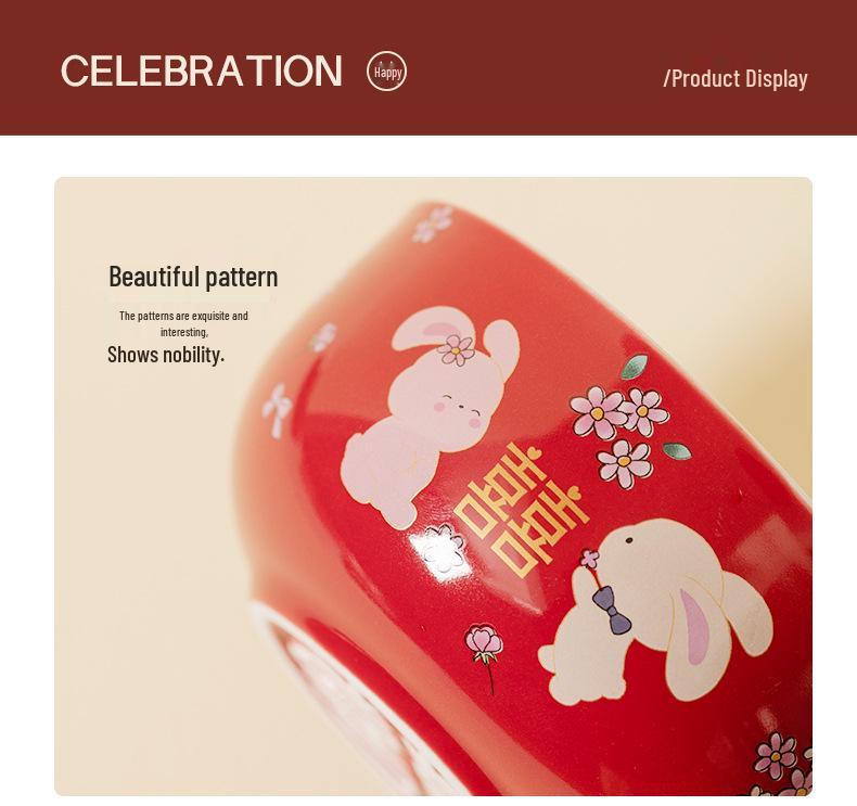 Double Happiness Red Bowl & Chopsticks Set - Wedding, Housewarming, Birthday, Anniversary Gift