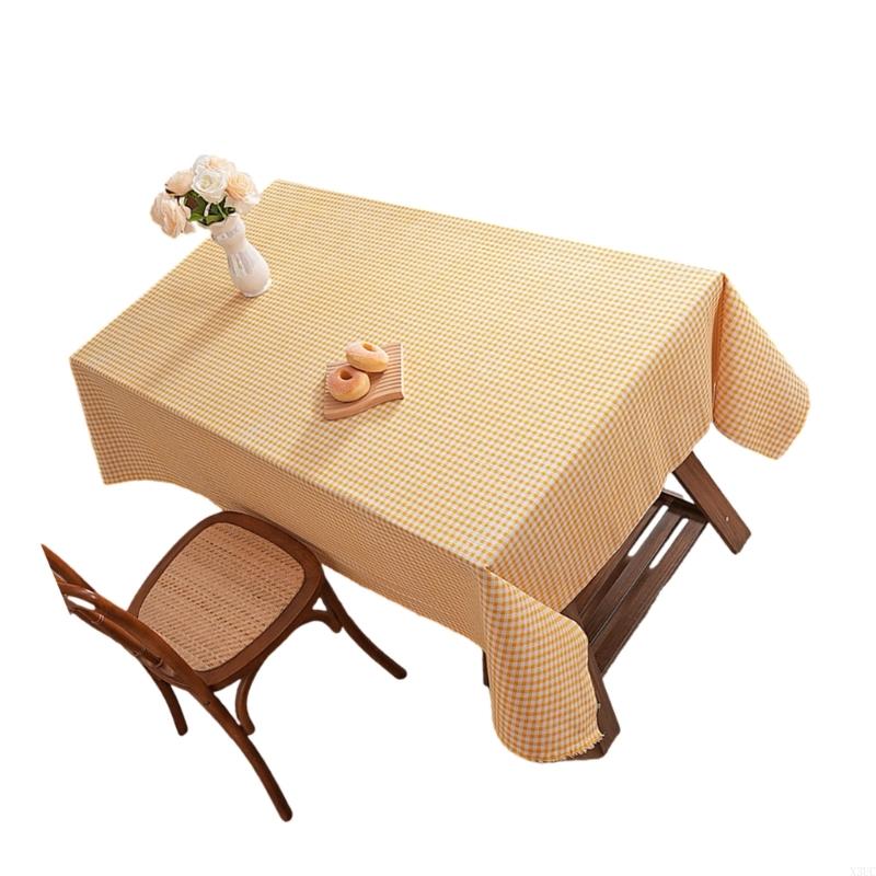 Decorationative Plaids Art Tablecloth Quick Drying Machine Washable Fit Most Tables Home Decoration X3UC