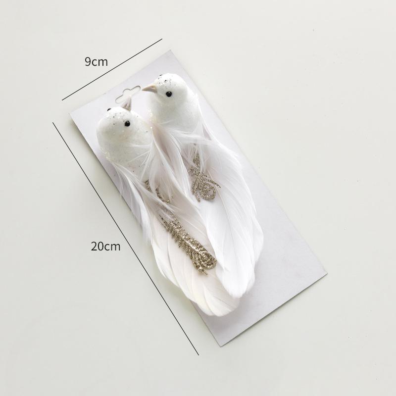 

Украшение для елки 2025 Птица Цветное перо Имитация птицы Рождественское украшение Сцена для композиции