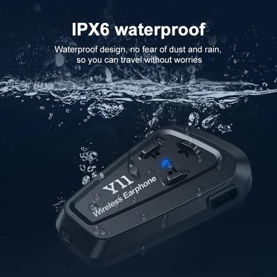Y11 Motorcycle Helmet Bluetooth 5.3 Headset Waterproof Moto Headphone Wireless Handsfree Call Music Player Helmet Earphone