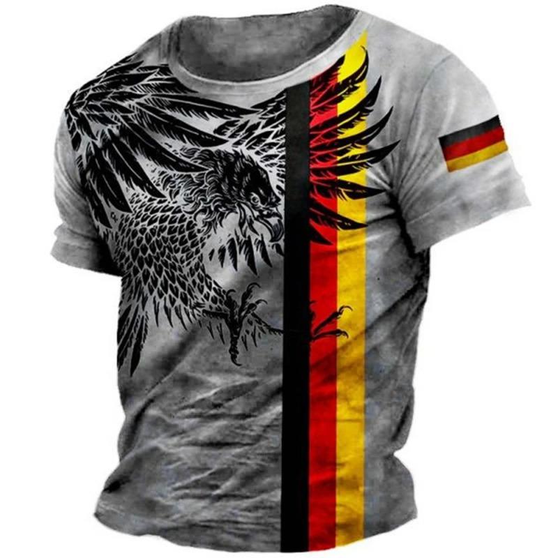 

Men s T-shirt Printed Round Neck Short Sleeved Loose T-shirt Street Wear Summer Men s Handsome Clothing 6XL XS