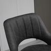 Bar Stool Set of 2, Faux Leather Look, Swivel, Height Adjustable, Footrest, Metal Frame, 47 x 52 x 87-109 cm, Grey