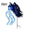 Supernatural Garden Decor Halloween Grim Reaper Stake Light, Battery Powered Outdoor Spooky Waterfall Glow Lights Pathway Lamp with Lantern