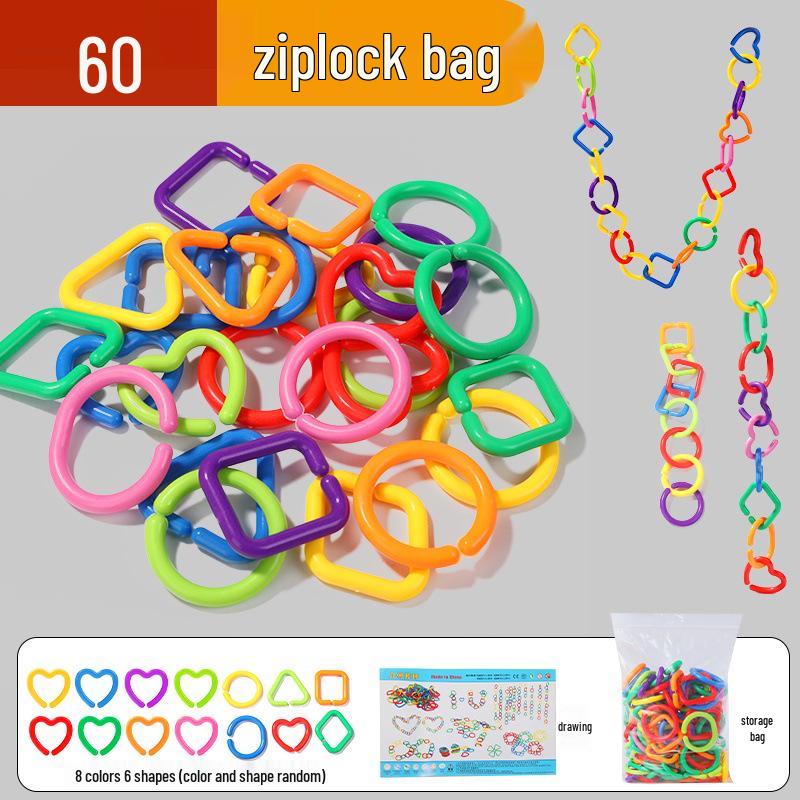 Educational Geometric Building Block Necklace Toy for Kids