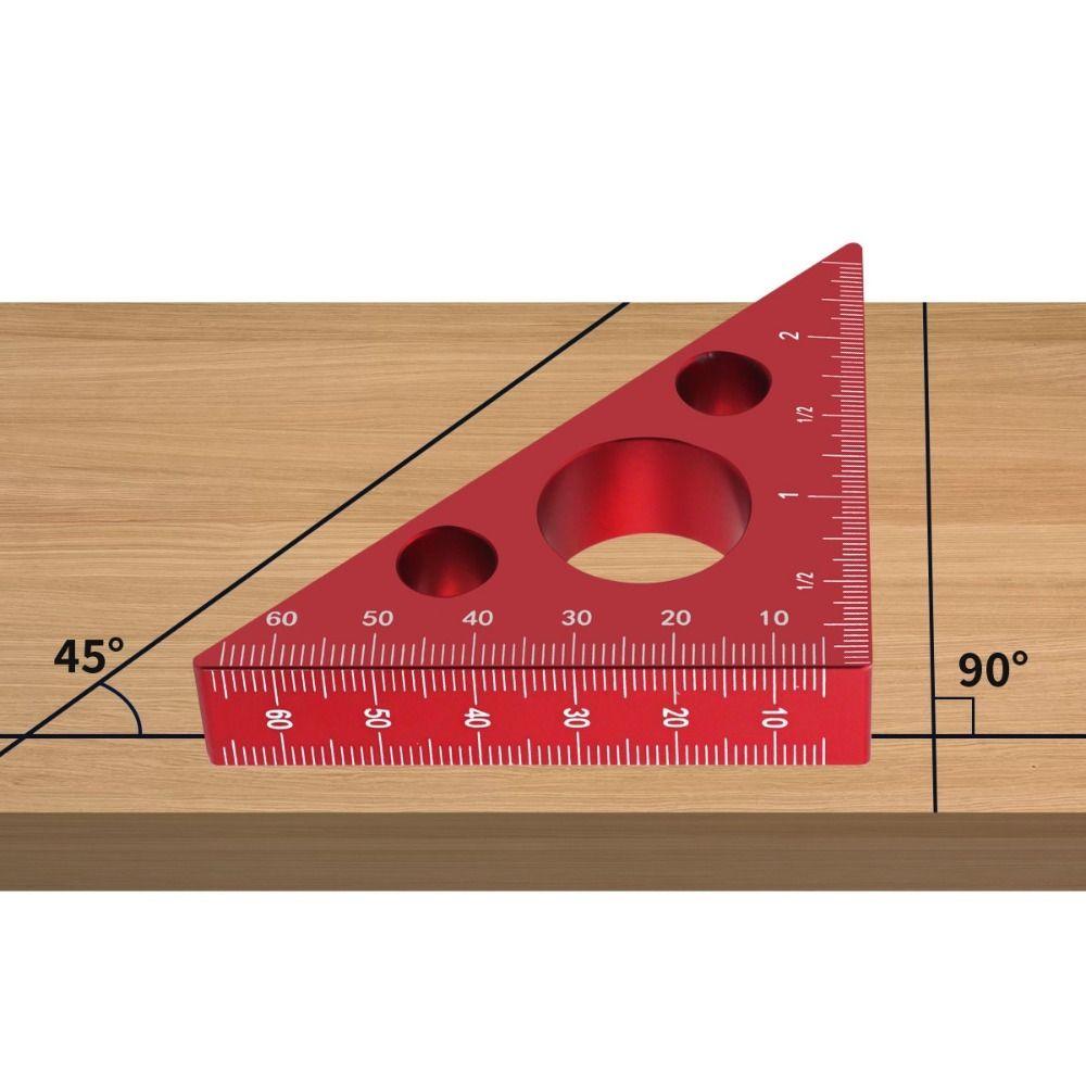 Metric Scales Right Angle Ruler Aluminum Thickened Height Ruler Triangle Ruler  Carpenter's Square