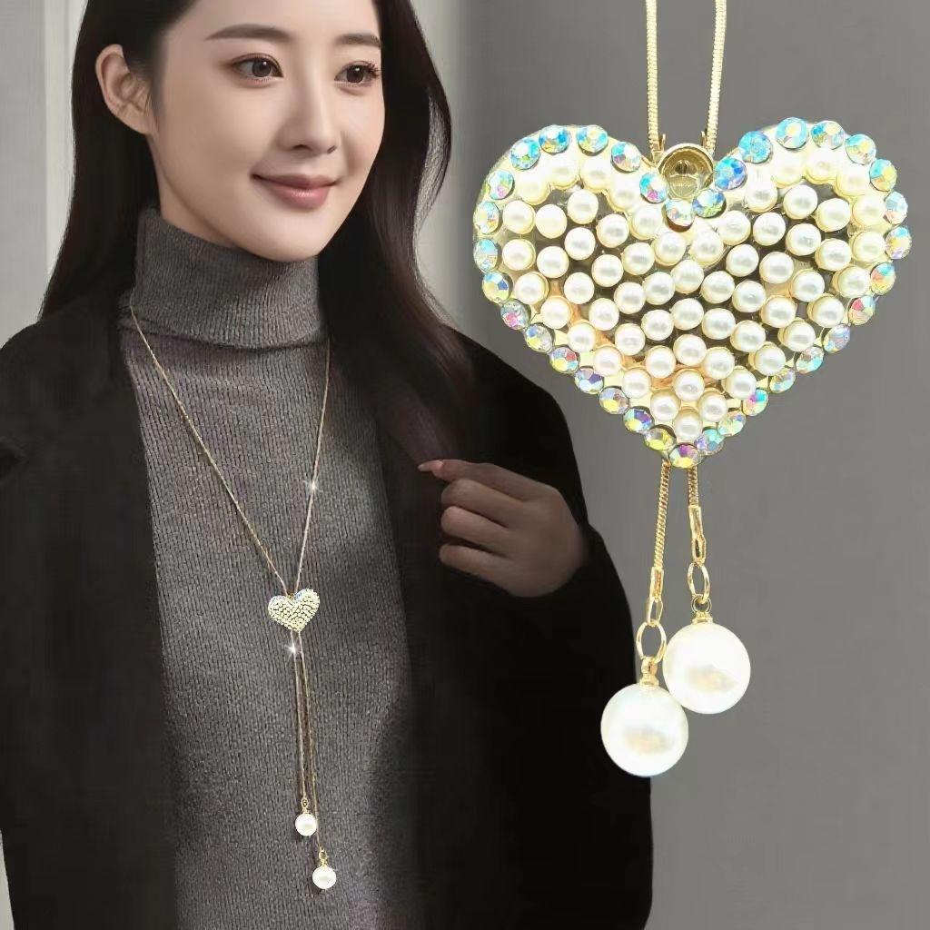 Elegante Quasten-Pulloverkette für Damen - Vielseitiges, hochwertiges europäisches und amerikanisches Design für Herbst/Winter-Mode