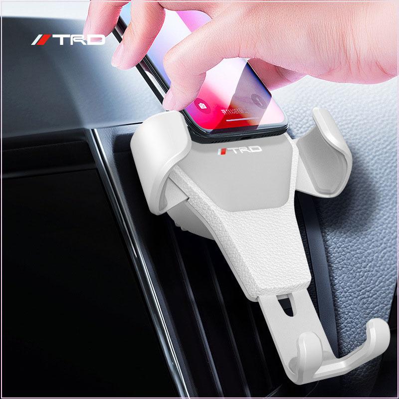1pcs Gravity Car Phone Holder Air Vent GPS Stand Car Accessories for Toyota TRD GR Yaris Mark-X Mirai Yaris Corolla Avensis Aygo Vitz Vios