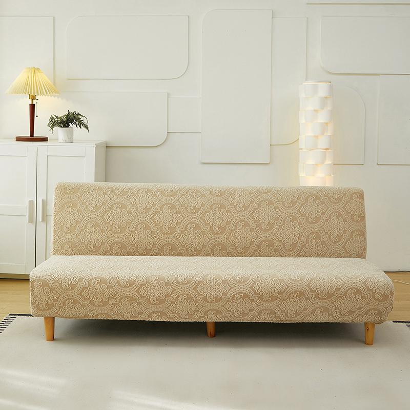 Armless Jacquard Sofa Bed Cover Elastic Soft Folding Sofa Covers Without Armrests  Couch Sofa Protection Suitable For 2-3 Seater