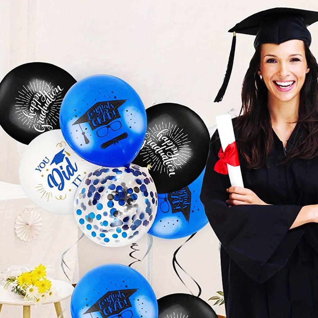 Graduation Decoration , Blue And Black Graduation Party  Decoration Kit, 20pcs