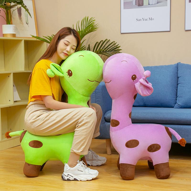 Large Giraffe Doll Plush Toy Deer Sika Deer Doll Girl Sleeping Throw Pillow Child Soothing Doll