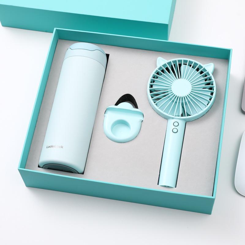 Custom Logo Business Gift Set: Practical Fan Souvenir for Employee Events