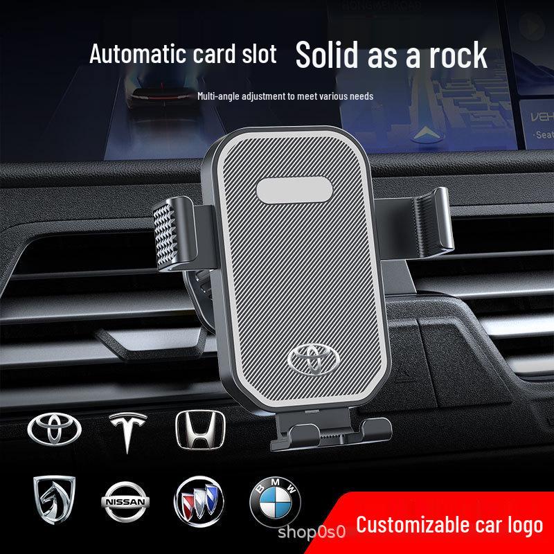 Yerçekimi Desteği ve Araba Logosu ile Zarif Araç Havalandırma Telefon Tutucusu