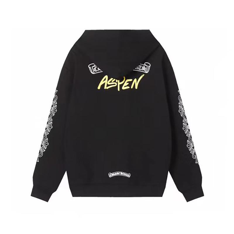 845 CHROME HEARTS 2025 Autumn and Winter New Plus Size Classic Style Logo Zipper Hooded Sweatshirt, Suitable for Couples to Wear