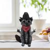 Raccoon Figurine Funny Lifelike Decorative Resin Wild Animal Statue Ornament For Desk Bookshelf Mantelpiece