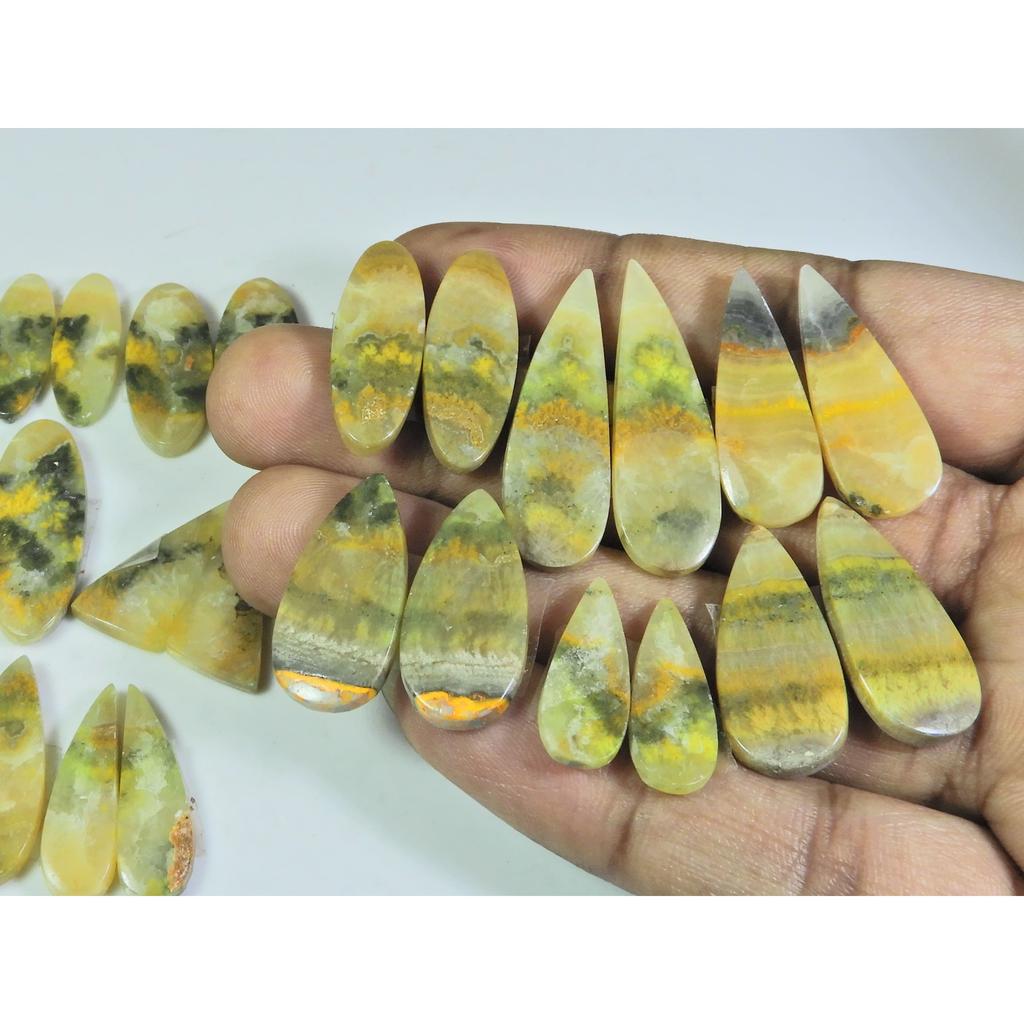 201 Karat Natur Bumble Bee Jaspis Paar Mix Cabochon Lose Edelsteine 12 Paar Los C-114