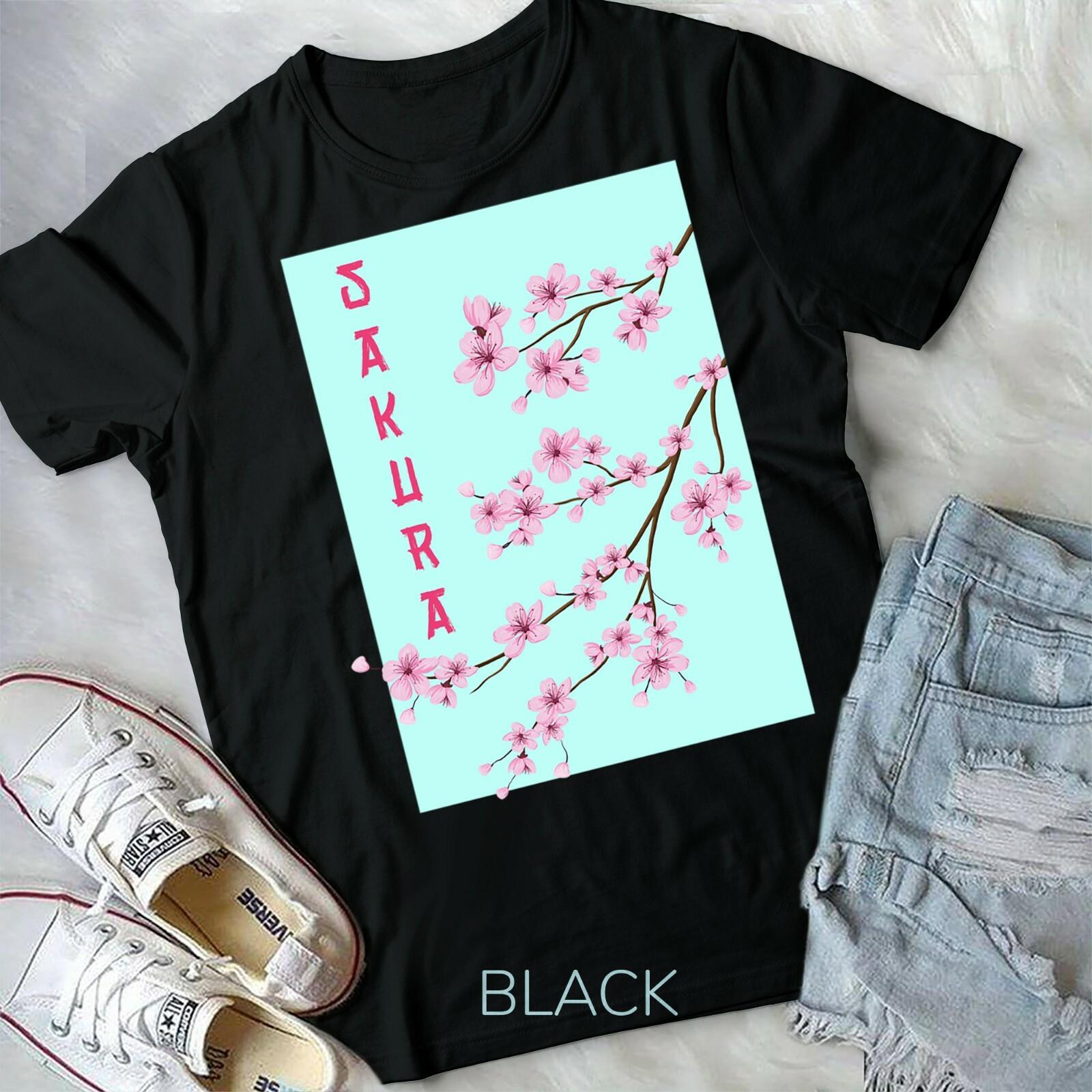 Sakura Flowers Japanese Cherry Blossom Spring Time Flowers Unisex Form T-shirt XXXXL