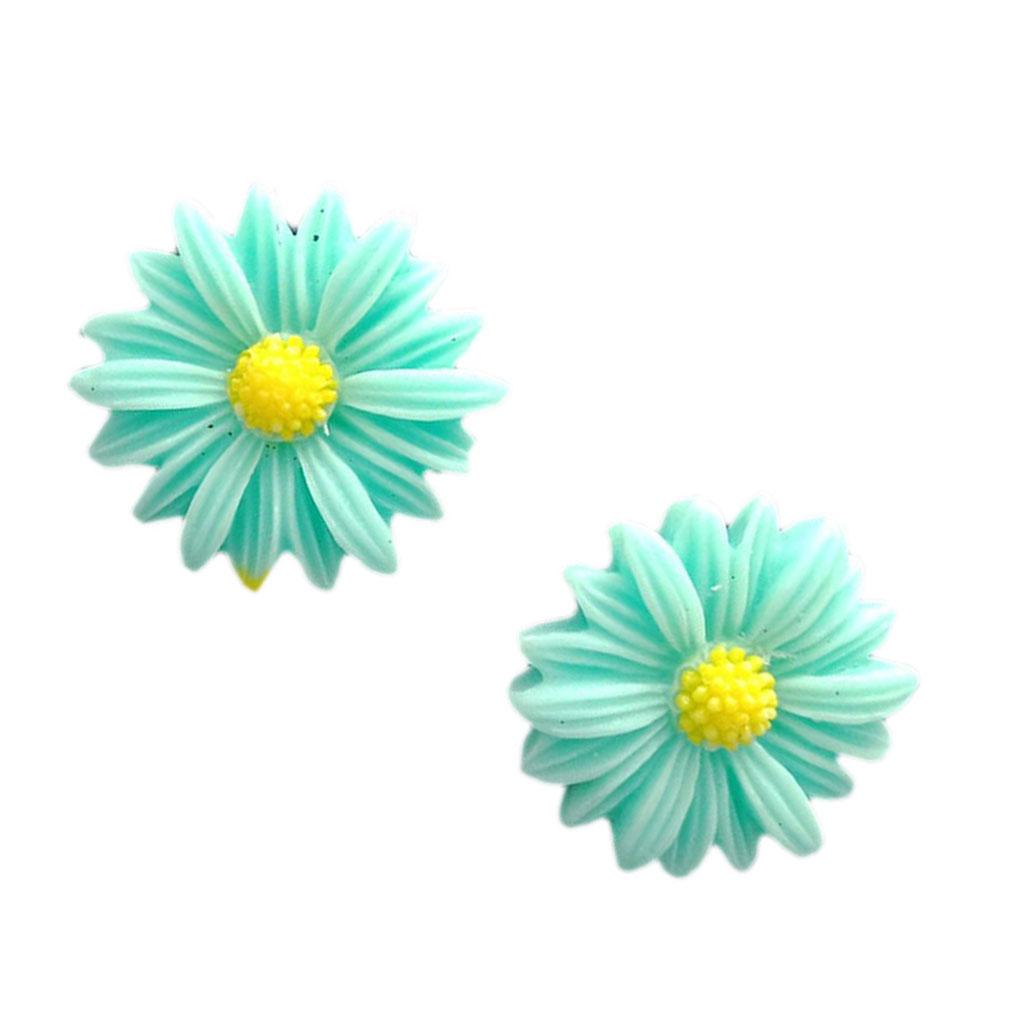1 Pair Chrysanthemum Flower Earrings Earrings Ear Clip Pin Brides Weddings Women Girls Jewelry