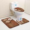 Christmas Bathroom Floor Mat Toilet Three-Piece Set