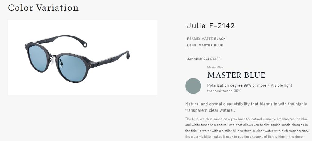 Zeque משקפי שמש מקוטבים לדייג Julia שחור כחול (6183)