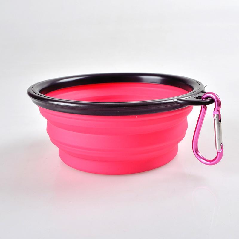 Collapsible Dog Pet Folding Silicone Bowl Outdoor Travel Portable Puppy Food Container Feeder Dish Bowl