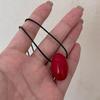 Fashionable Long Black Cord Sweater Chain Agate Sphere Long Necklace Unique Clavicle Chain Jewelry for Fashion Lover