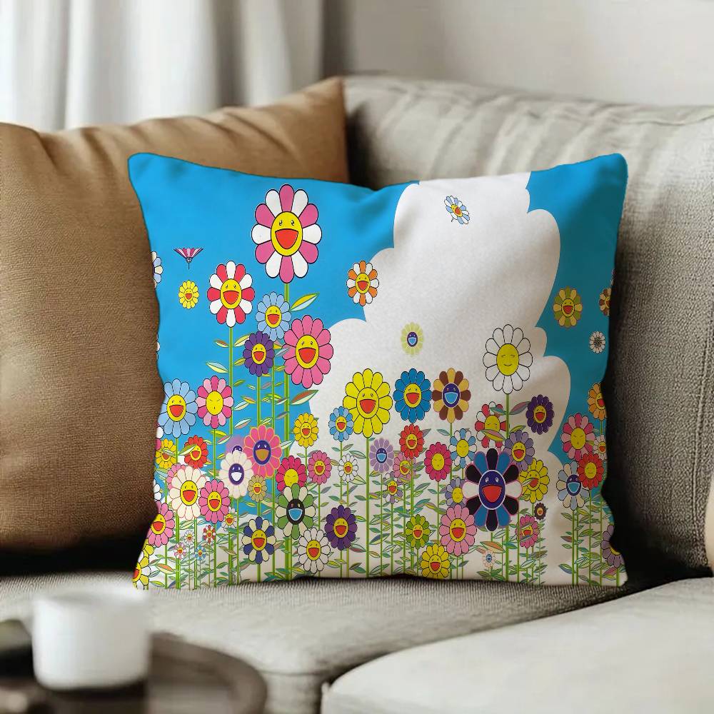 Artist T-Takashi Murakami Cushion Cover Inches Farmhouse Decor Home Throw Pillow Covers for Couch Decorations