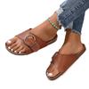 Ladies Shoes 2025 New Brand Basic Casual Slippers Women Fashion Belt Buckle Summer Footwear Plus Size Women's Solid Flat Sandals