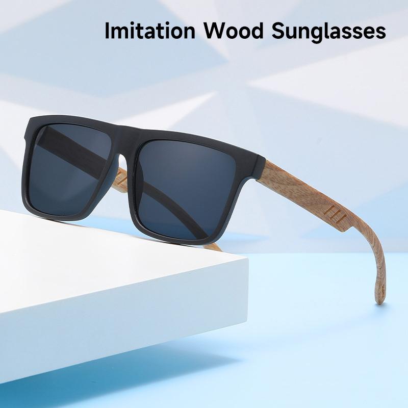 Glasses Shoes Men's Grain Latest Classic Square Sun Glasses For Gents Vintage Uv400 Eye Glasses For Ladies Imitation Wood Mirror Sun Glasses