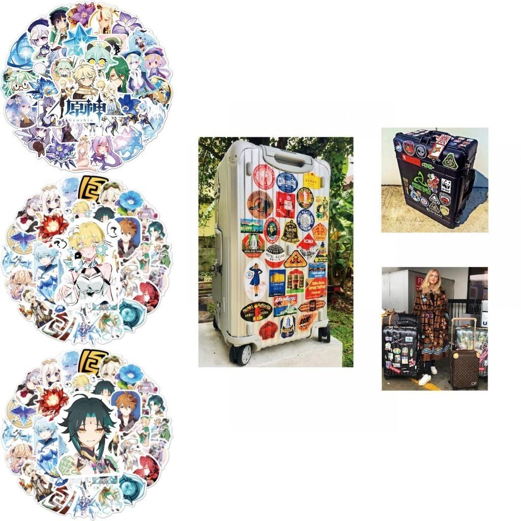 50pcs Genshin Impact Reusable Waterproof Stickers Perfect For Luggage Cases