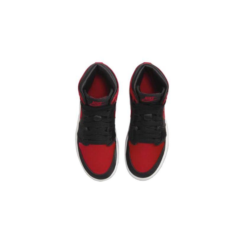 Air Jordan 1 Retro High OG PS Satin Bred 2023 Kids Sneakers Black University-Red White FD5304-061