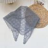 Heart Pattern Triangular Scarf Retro Hair Ribbon Versatile Lace Scarf  Women's Accessory