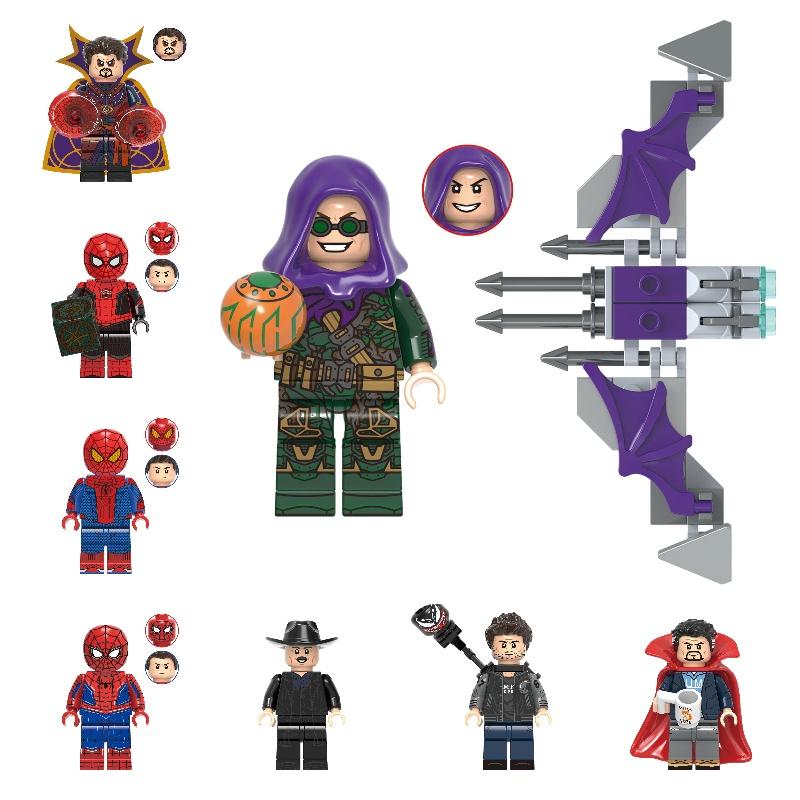 X0331 Spiderman Building Blocks Toy Set With Black And Red Superhero Suit